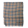 Louis Vuitton Orange and Grey Check Lightweight Cotton Scarf