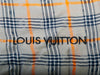 Louis Vuitton Orange and Grey Check Lightweight Cotton Scarf