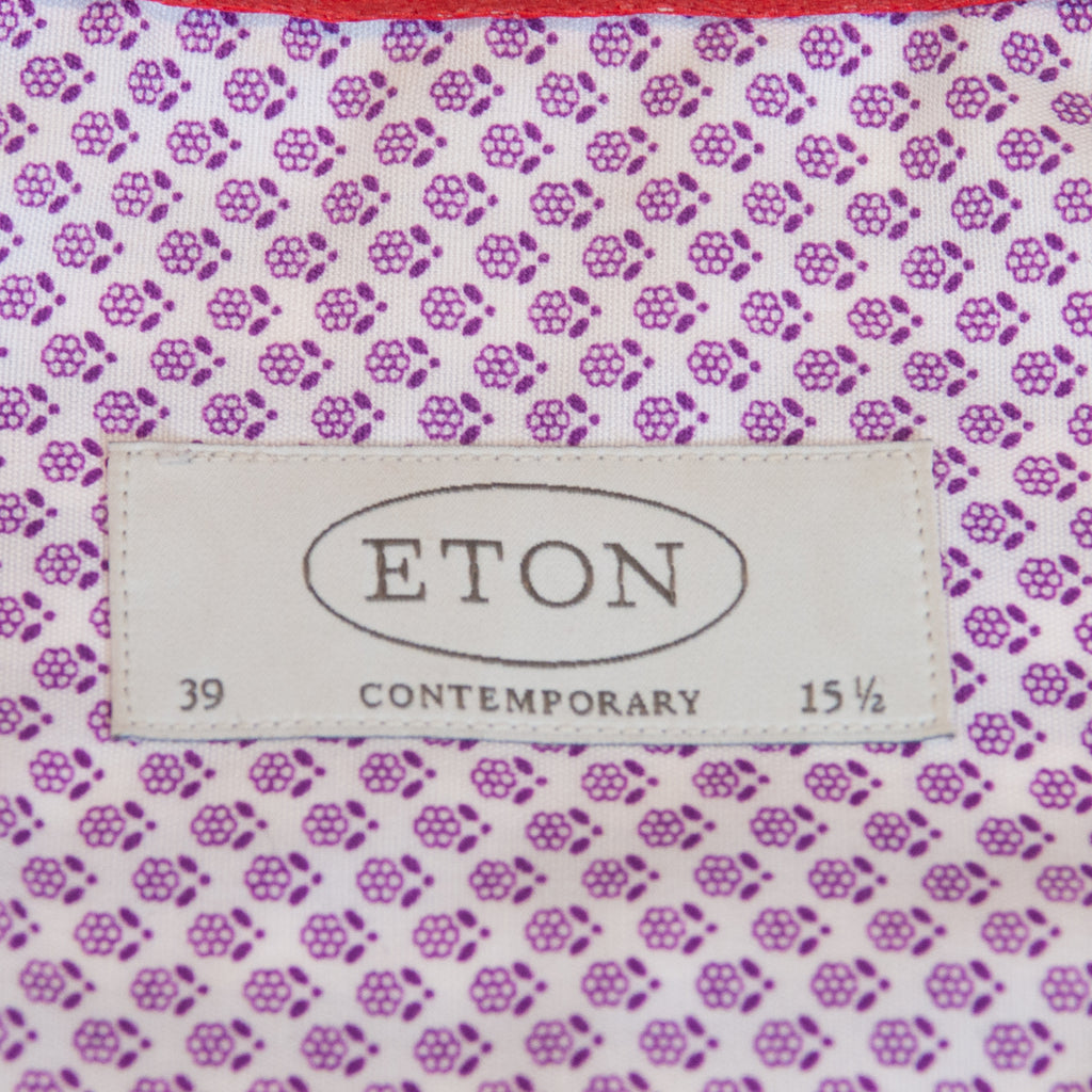 Eton Purple Check Contemporary Fit Shirt