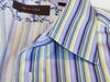 Sand Violet and Green Striped Shirt