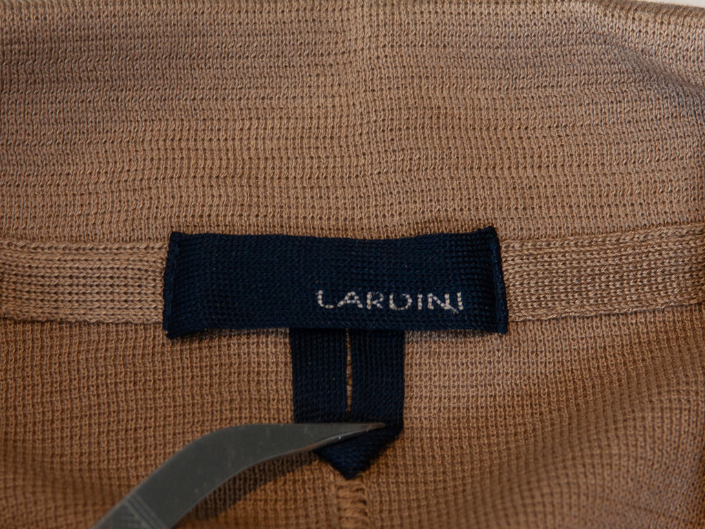 Lardini Brown Knit Peak Lapel Blazer