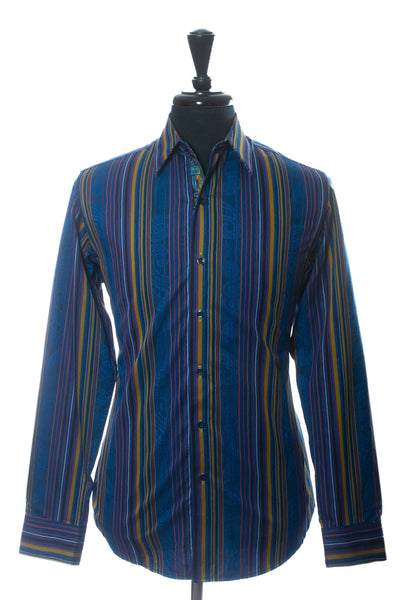 Robert Graham NWOT Blue Striped Classic Fit Shirt