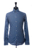 Eton Blue Check Contemporary Fit Button Down Shirt