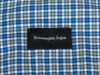 Ermenegildo Zegna Blue and Grey Check Shirt