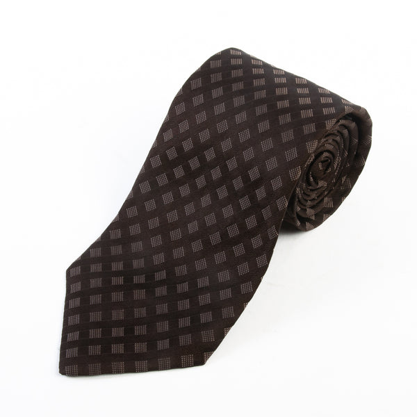 Armani Collezioni Brown Check Tie