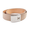 J.Lindeberg Beige Leather Logo Belt