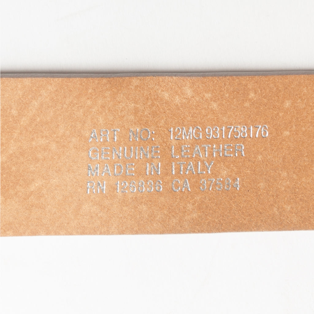 J.Lindeberg Beige Leather Logo Belt