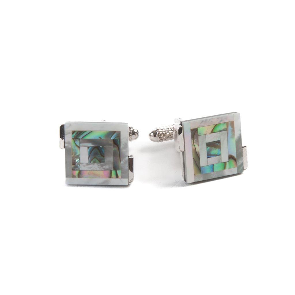 Mother of Pearl Square Mosaic Cufflinks