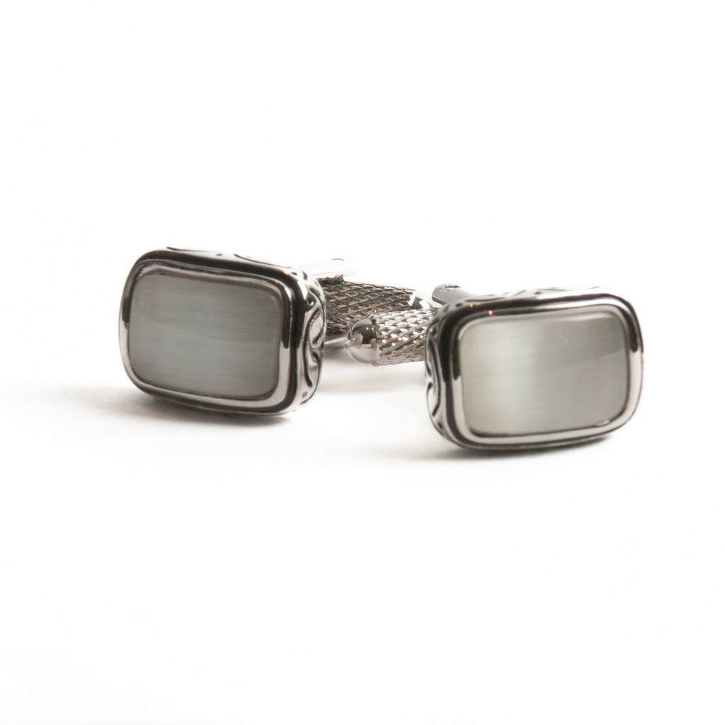 Cufflink World Silver Inlay Cufflinks