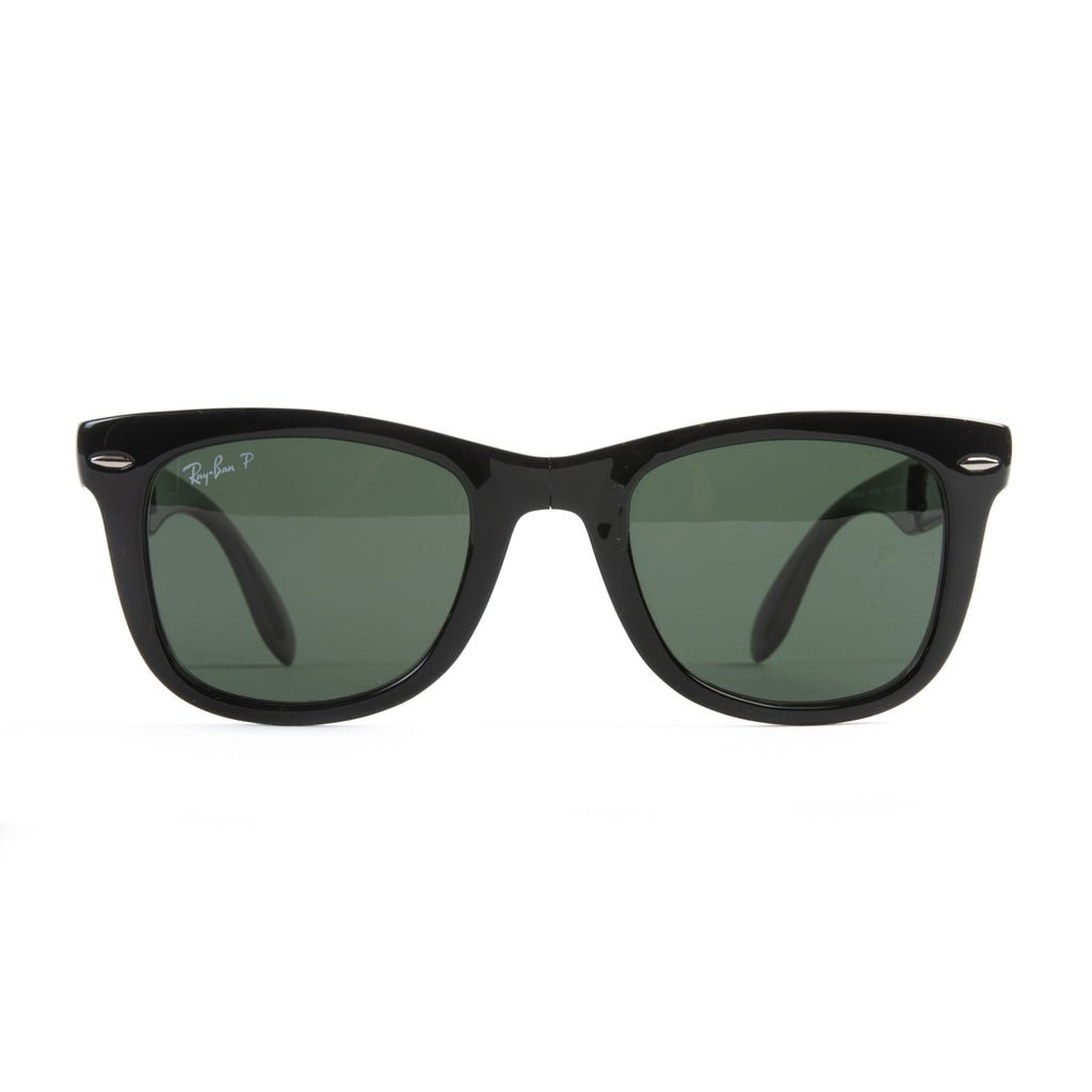 Ray-Ban Black Folding Wayfarer Polarized Sunglasses