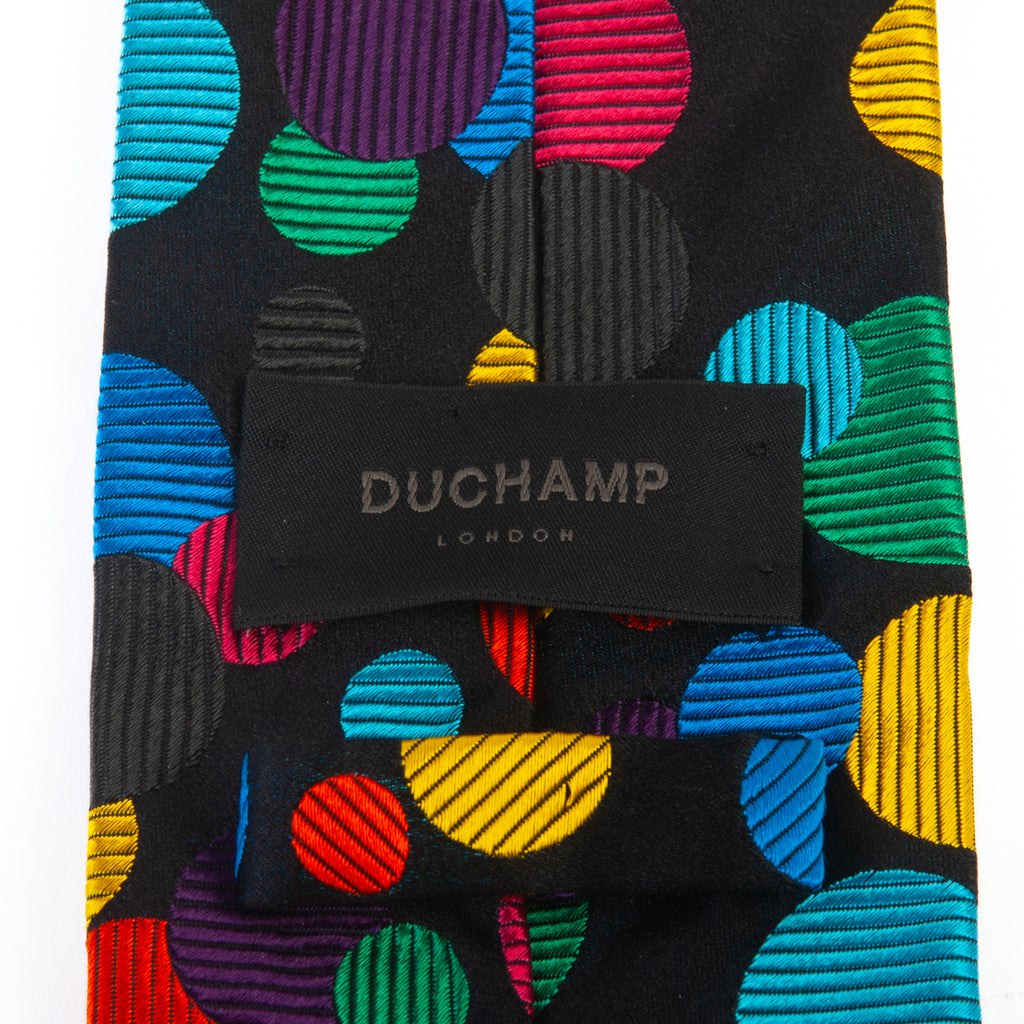 Duchamp Bold Multicolor Dot Patterned Tie