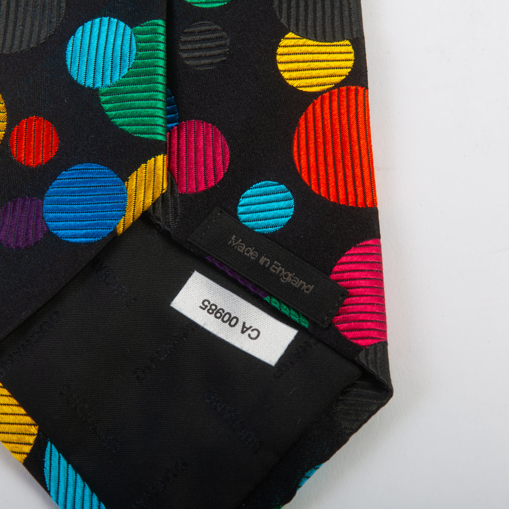 Duchamp Bold Multicolor Dot Patterned Tie