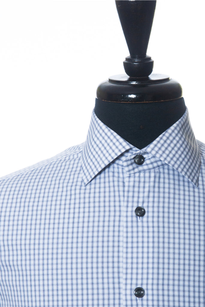 Eton Grey Check Contemporary Fit Poplin Shirt