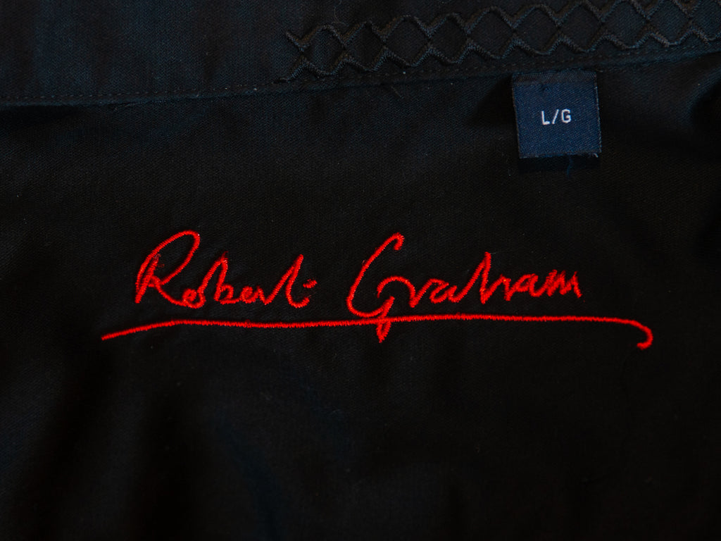 Robert Graham Black Embroidered Dress Shirt