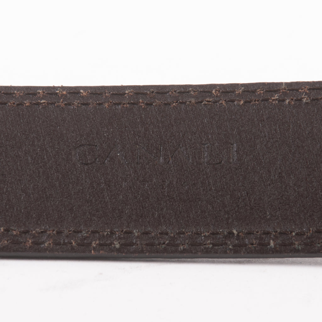 Canali 1934 Brown Tooled Leather Belt