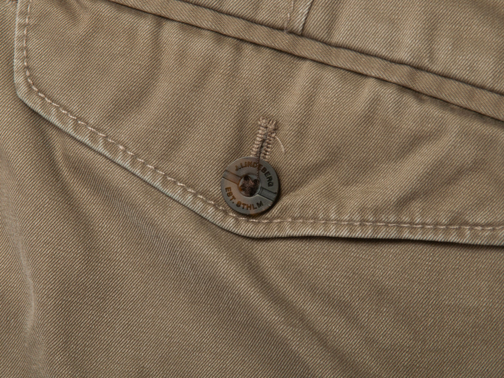 J.Lindeberg Washed Brown Twill Camber Pants