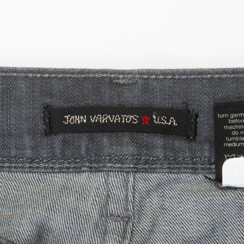 John Varvatos Grey Bowery Button Fly Jeans