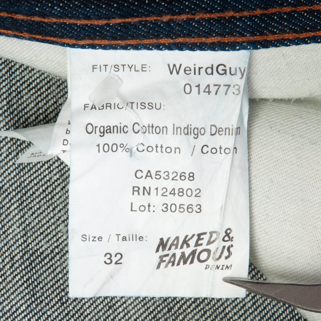 Naked&Famous WeirdGuy Organic Cotton Indigo Denim Jeans