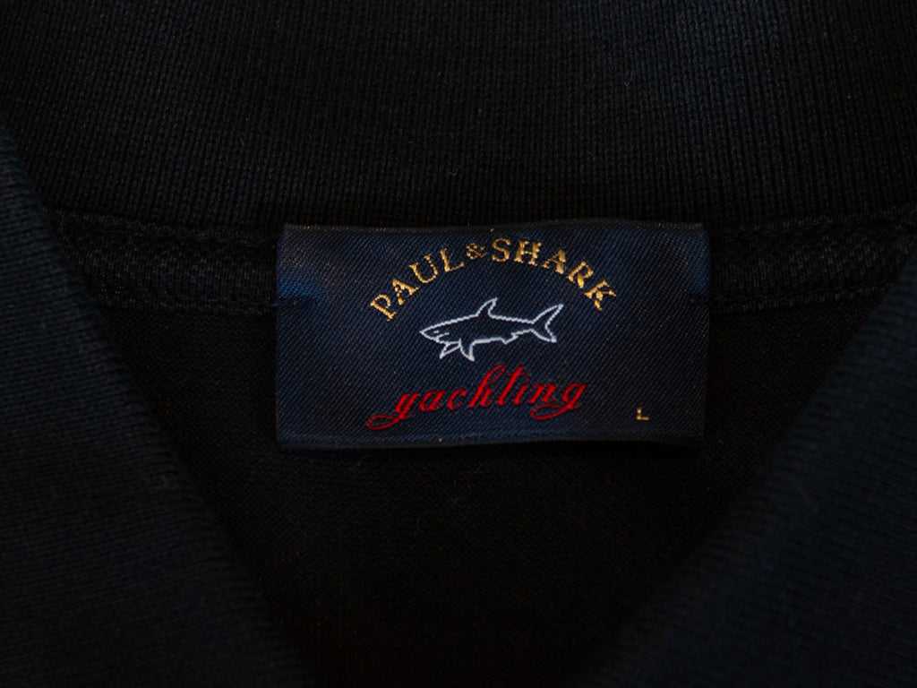 Paul & Shark Black Polo Shirt