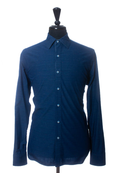 Robert Graham Blue Fleck Chambray Classic Fit Shirt