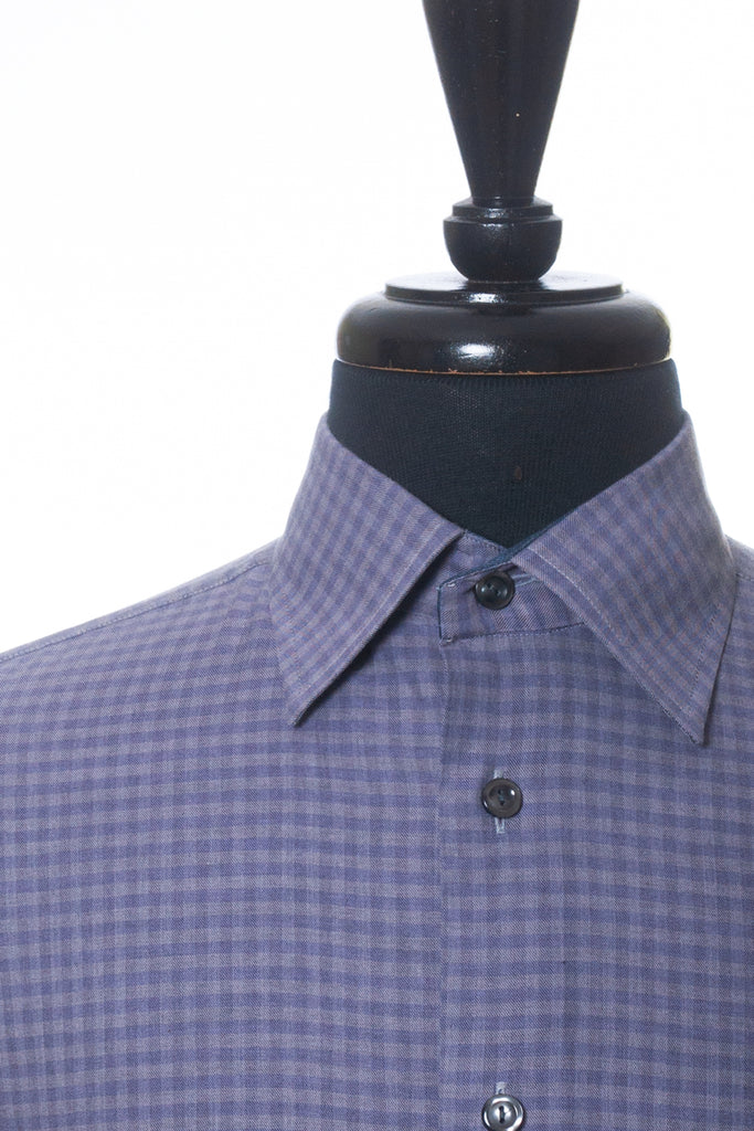 Eton Purple Check Fine Twill Contemporary Fit Shirt