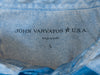 John Varvatos Light Blue Garment Dyed Polo Shirt