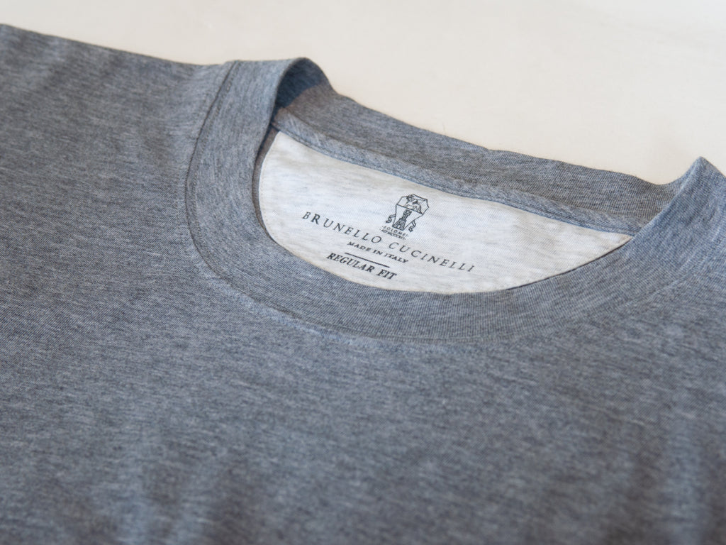 Brunello Cucinelli Grey Regular Fit T-Shirt