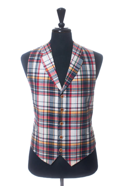 Brooks Brothers Madras Plaid Madison Vest