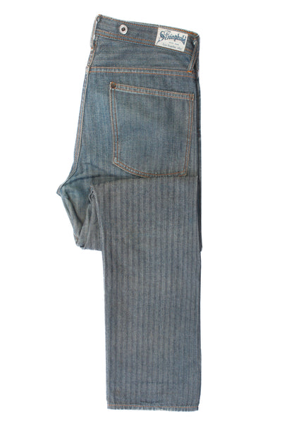 Stronghold Denim Distressed Herringbone Selvedge Jeans