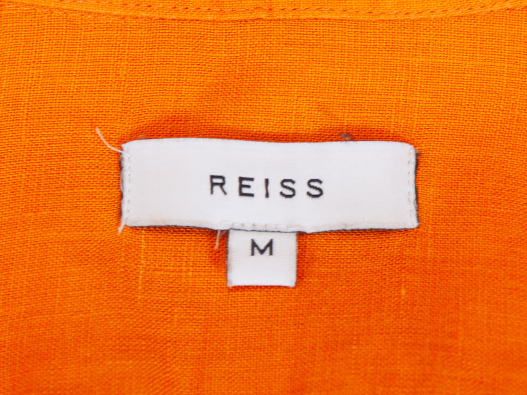 Reiss Orange Linen Ronnie Shirt