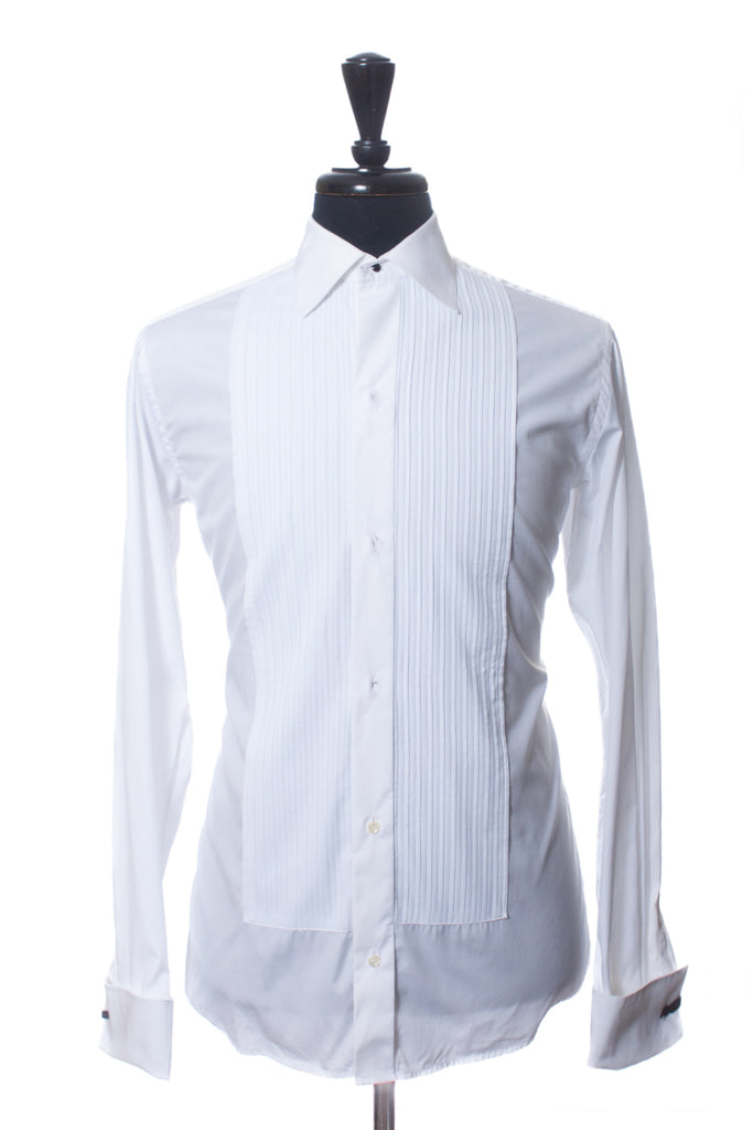 Eton White Slim Fit Savoy French Cuff Formal Shirt