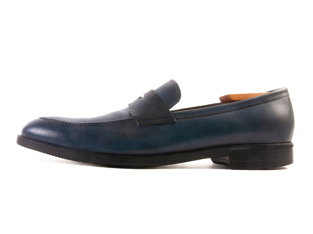 Fratelli Rossetti Blue Penny Loafers