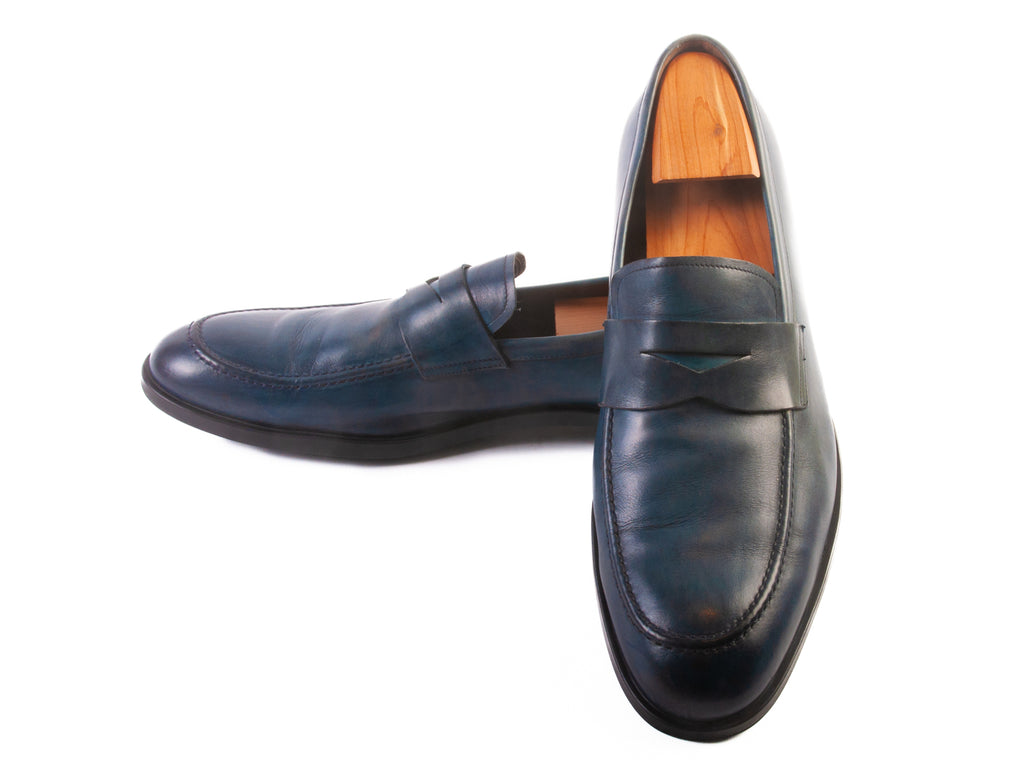 Fratelli Rossetti Blue Penny Loafers