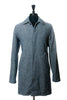 A.P.C. Navy on Grey Herringbone Ivan Wool-Blend Coat