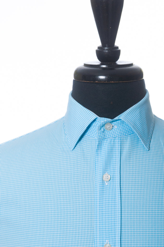 Etro Light Blue Micro Check Shirt