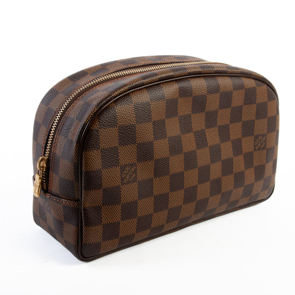 Louis Vuitton Brown Ebene Damier Dopp Kit