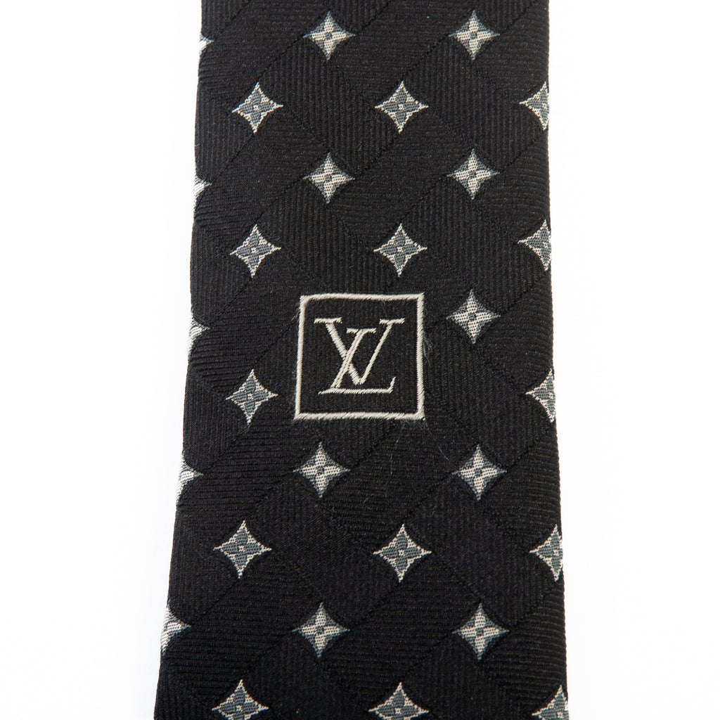 Louis Vuitton Black Patterned Tie