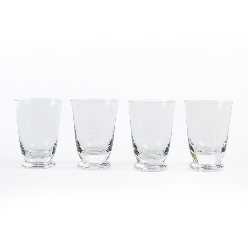 Tiffany & Co Set of 4 Animal Etched Shot Glasses