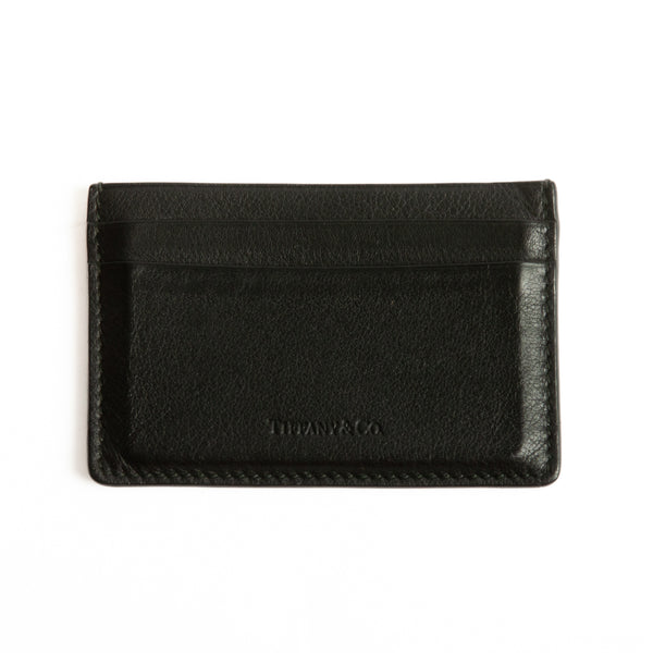 Tiffany & Co Black Leather Card Case