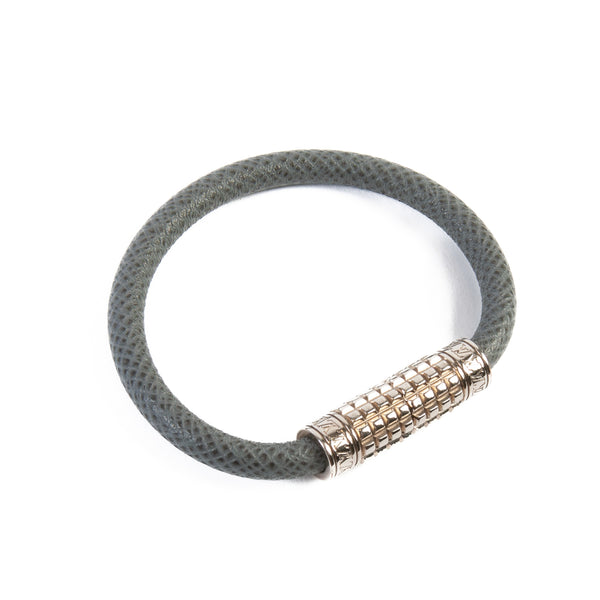 Louis Vuitton Grey Leather Bracelet