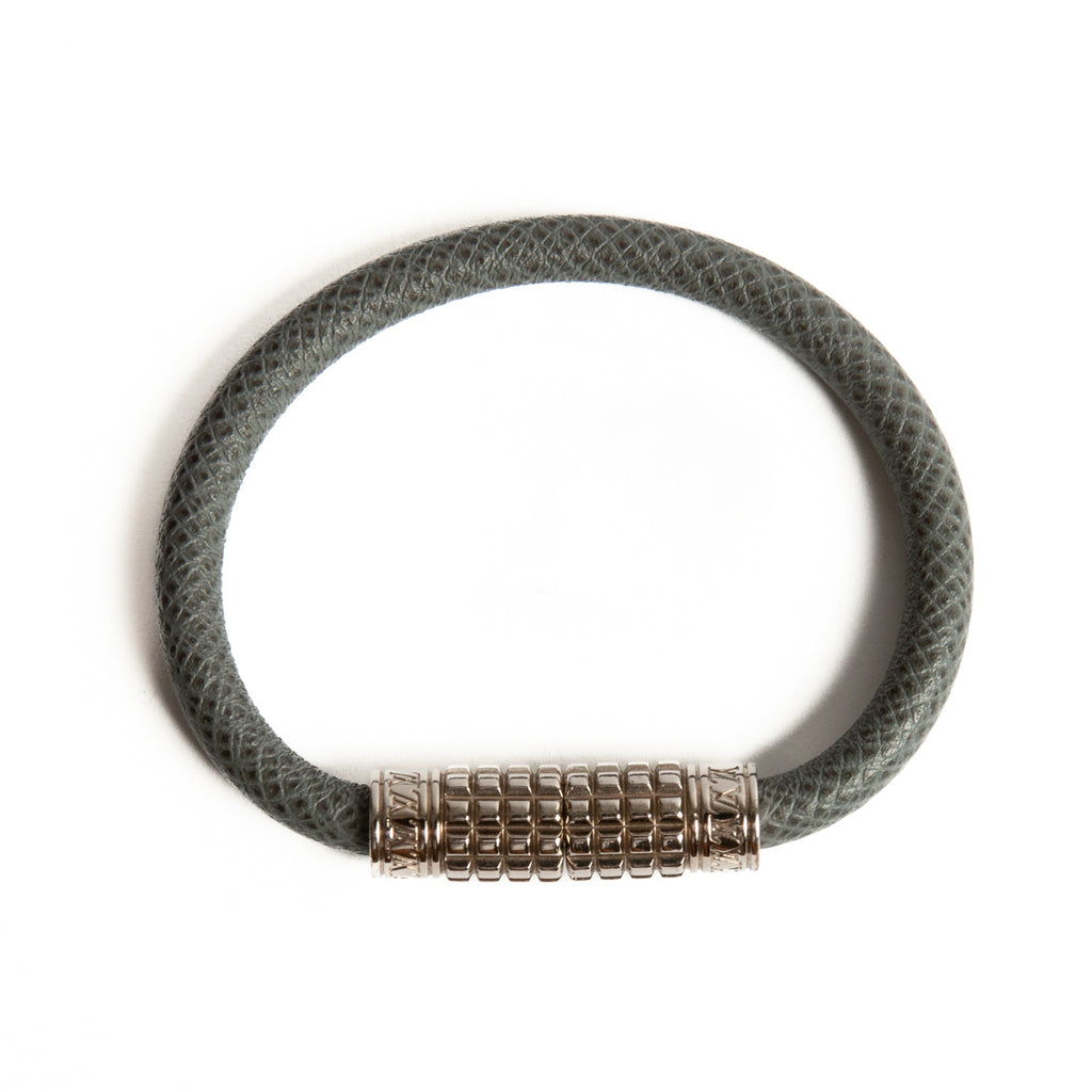 Louis Vuitton Grey Leather Bracelet