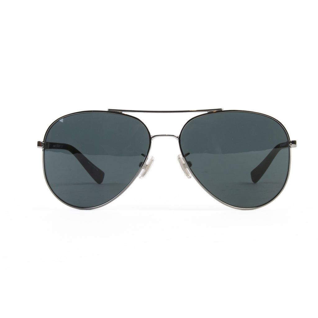 Coach Gunmetal and Black Aviator Sunglasses