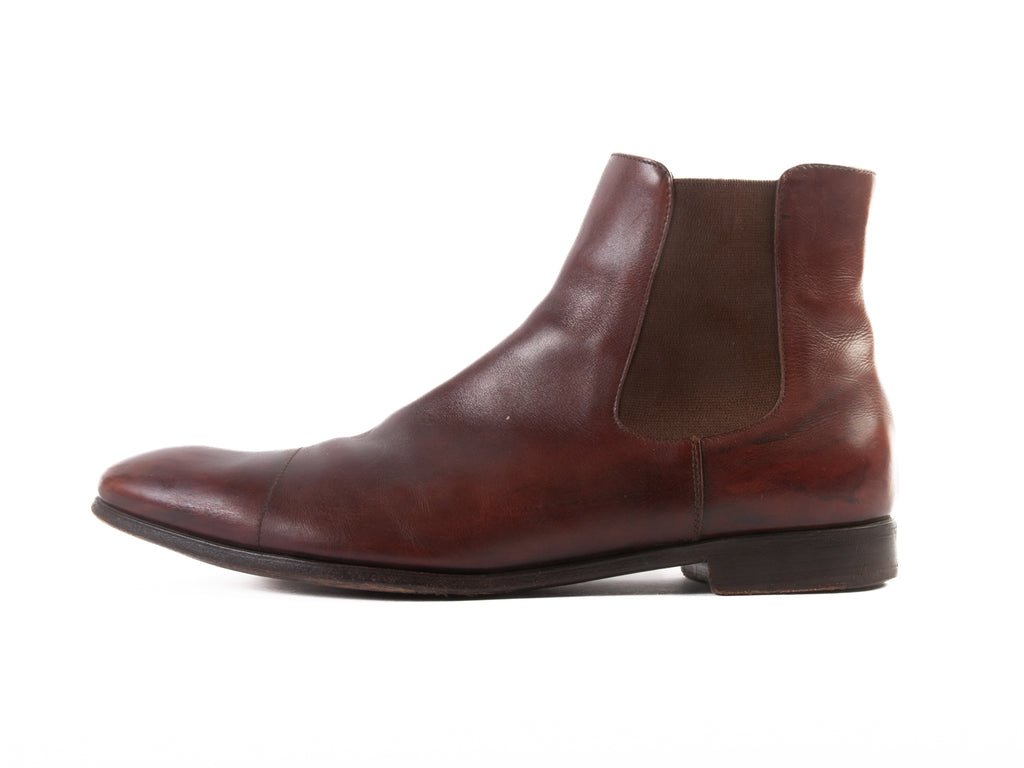 Prada Brown Chelsea Boots