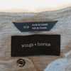 Wings + Horns Grey Henley Shirt