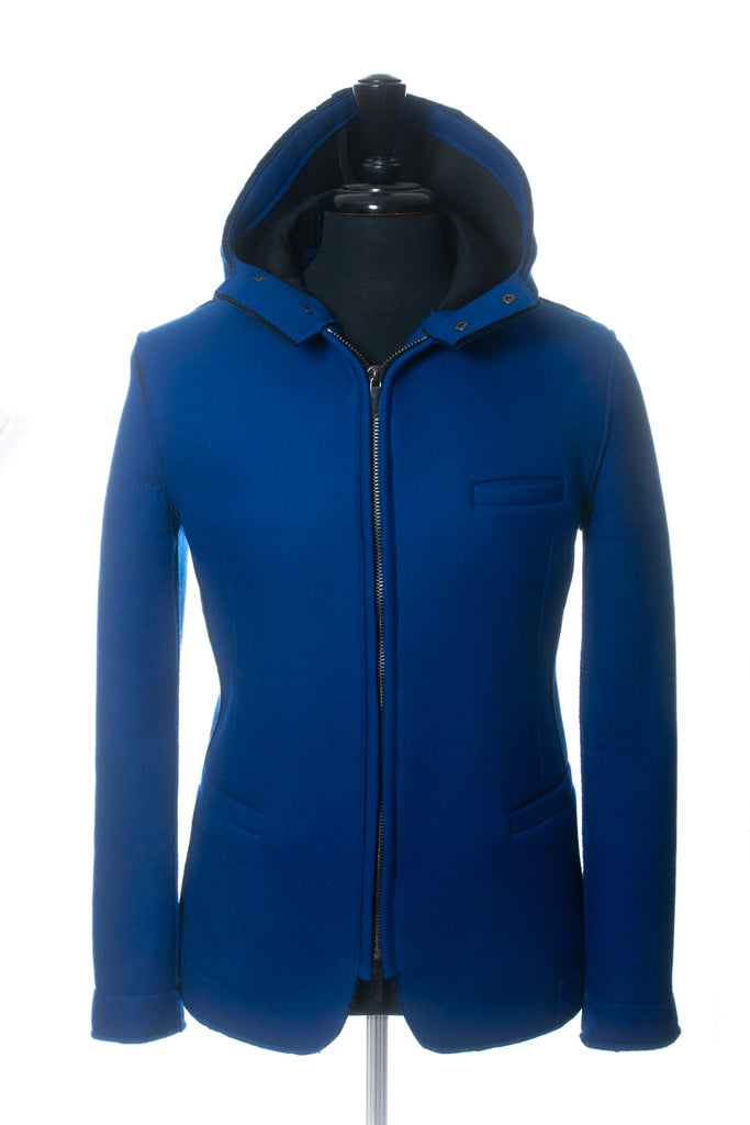 Emporio Armani Bold Blue Hooded Coat