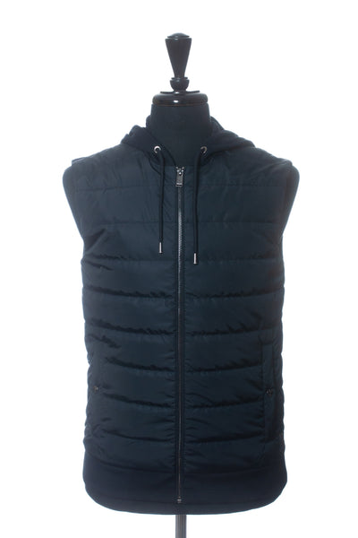 Hugo Boss Navy Blue Hooded Singlair03 Vest