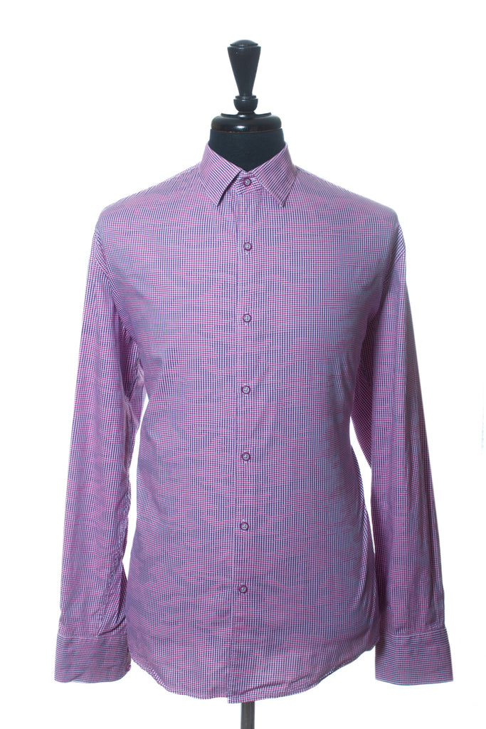 Robert Graham Pink Pattern Check Classic Fit Shirt