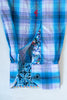 Robert Graham Blue and Lilac Pixel Check Shirt