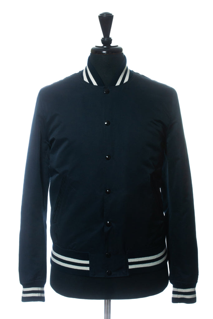 Sandro Navy Blue Baseball Jacket