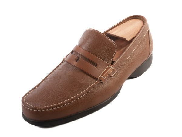 A.Testoni Brown Penny Loafers